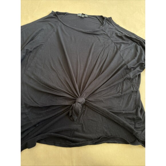Forever 21 Short sleeve Shirt Top Womens 0XL Black Minimalist Basic - Picture 2 of 9
